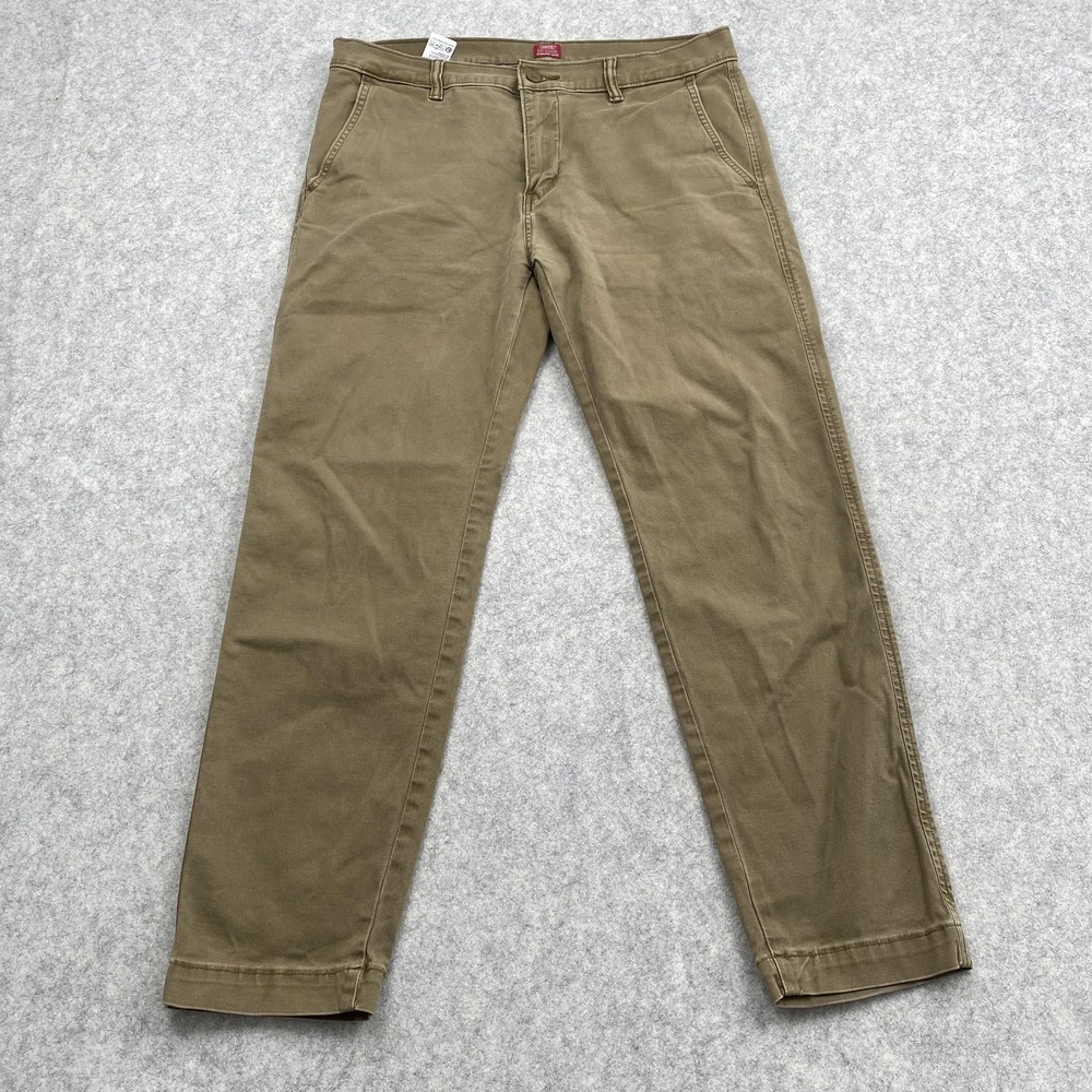 Levis XX Chino Pants Mens 33x30 (34x27) Brown Khaki Standard Taper Stretch